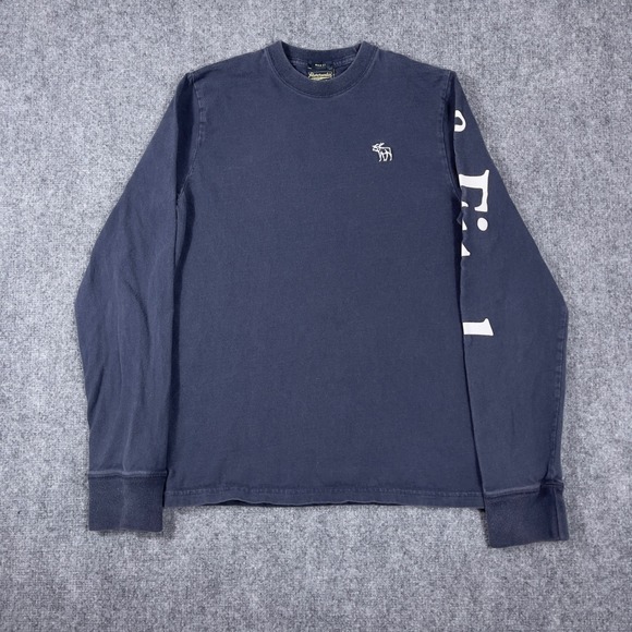 Abercrombie & Fitch Other - Y2K Abercrombie & Fitch Long Sleeve Shirt Mens Small Blue Muscle Fit Moose Logo